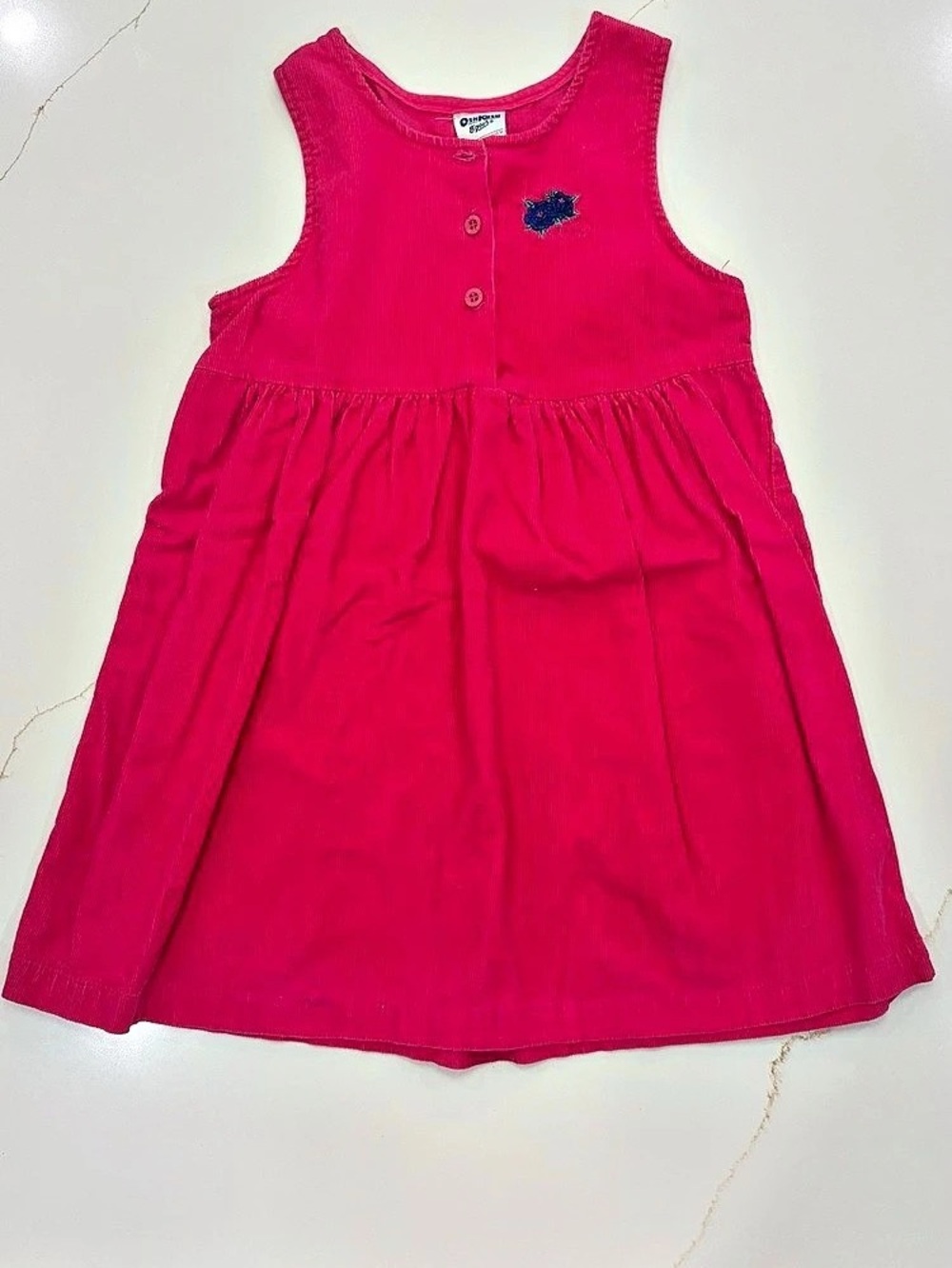 Vintage 90’s OshKosh B'gosh Pink Corduroy Dress 6